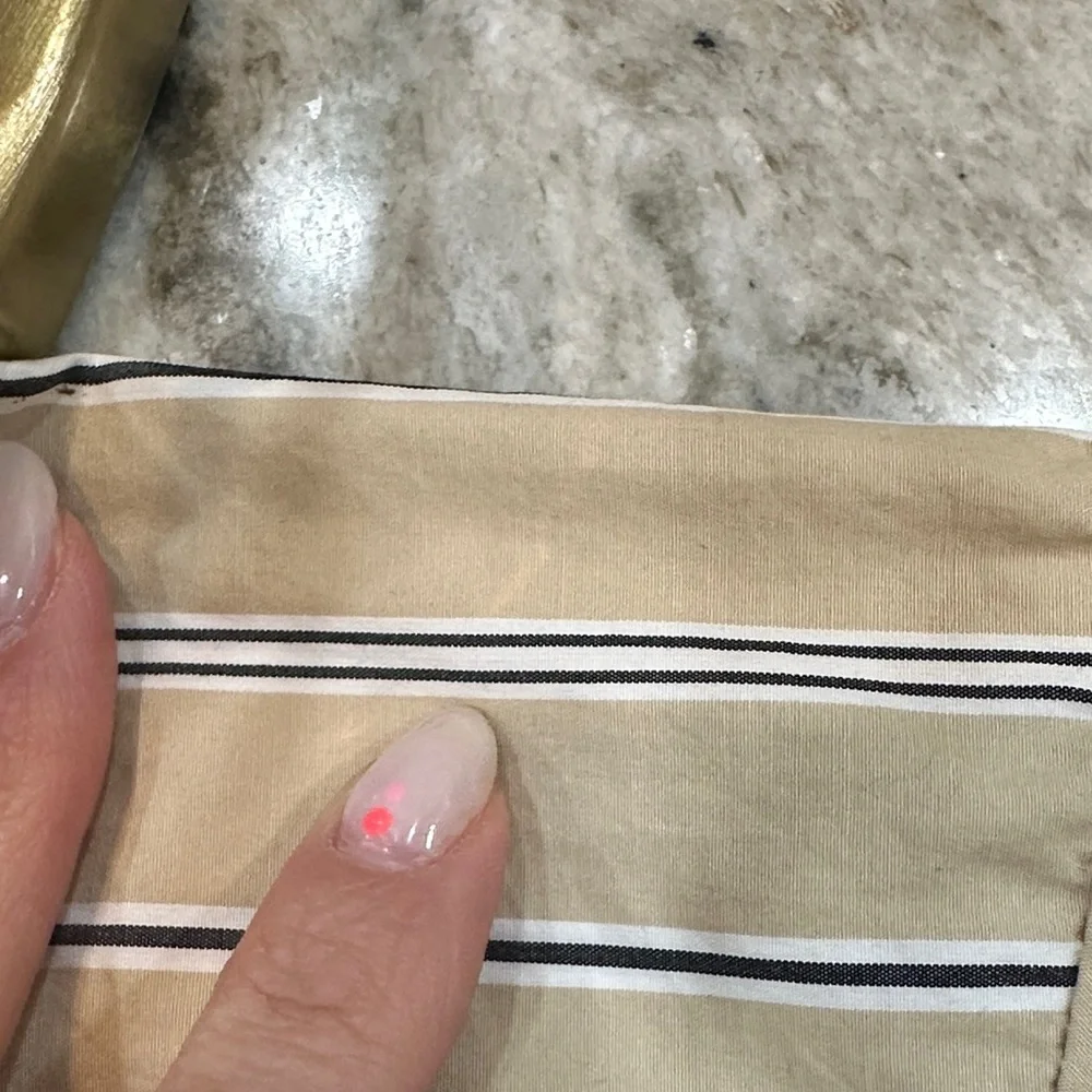 rag & bone Cream and Blue Striped Short-Sleeve Button-Down - Picture 5 of 7